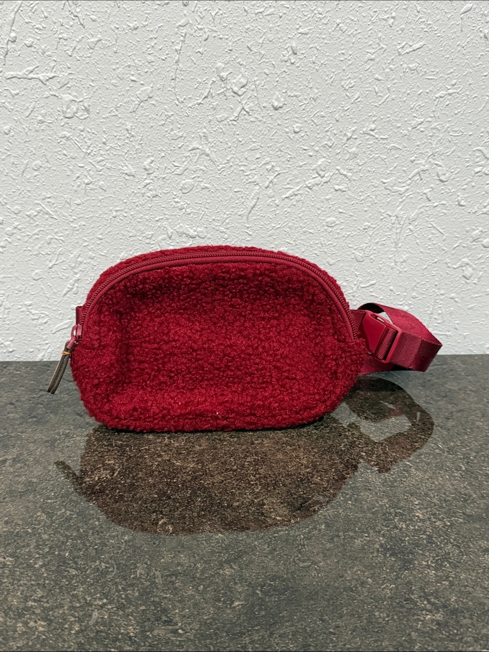 Vera Bradley Sherpa Mini Belt Bag in Tibetan Red